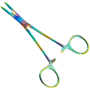 Olsen Hegar Needle Holder Scissors Combination - Rainbow Coated