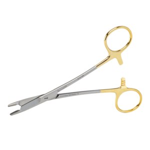 European Style Olsen Hegar Needle Holder Scissors Combination Serrated - Tungsten Carbide
